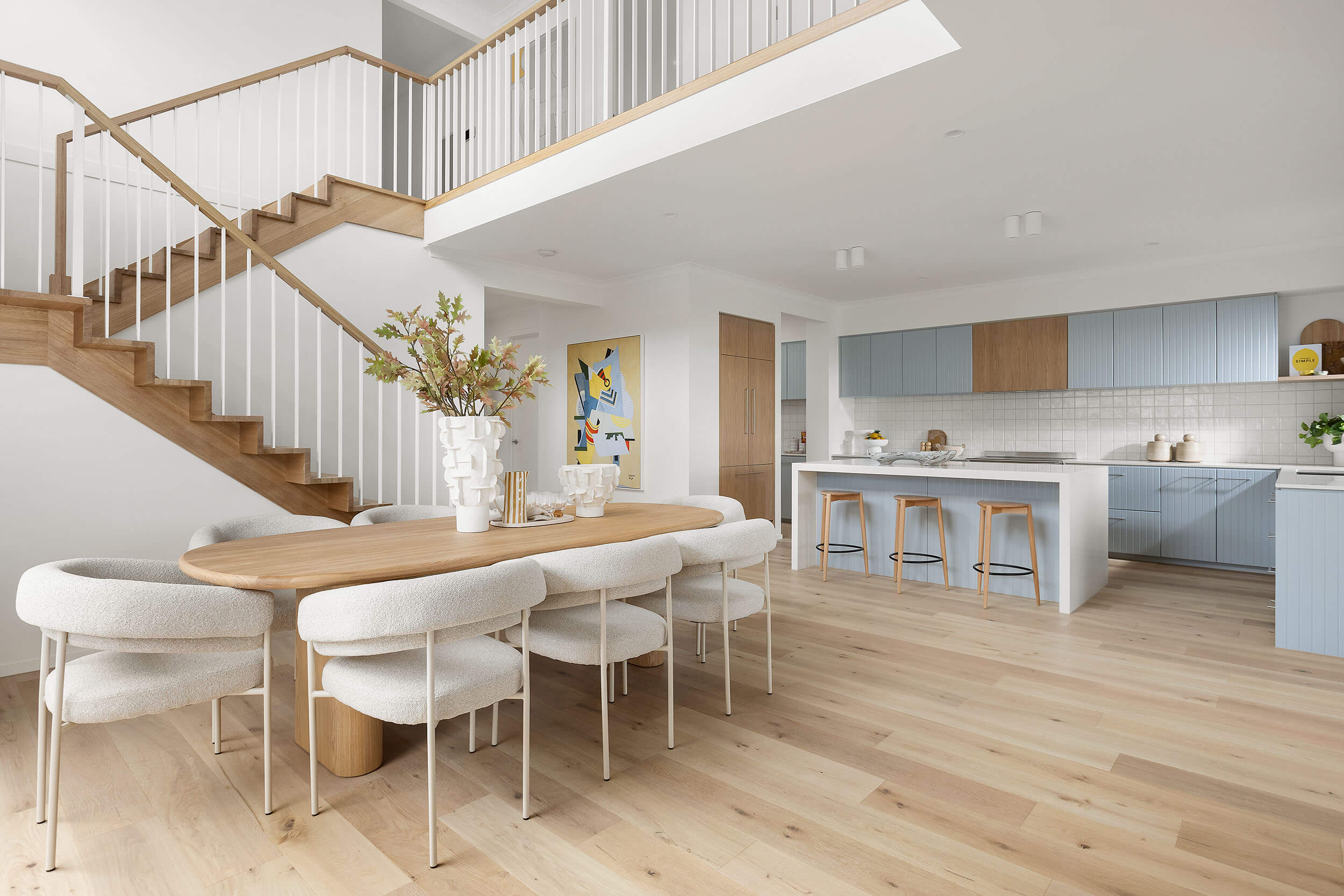 a dining table in a house